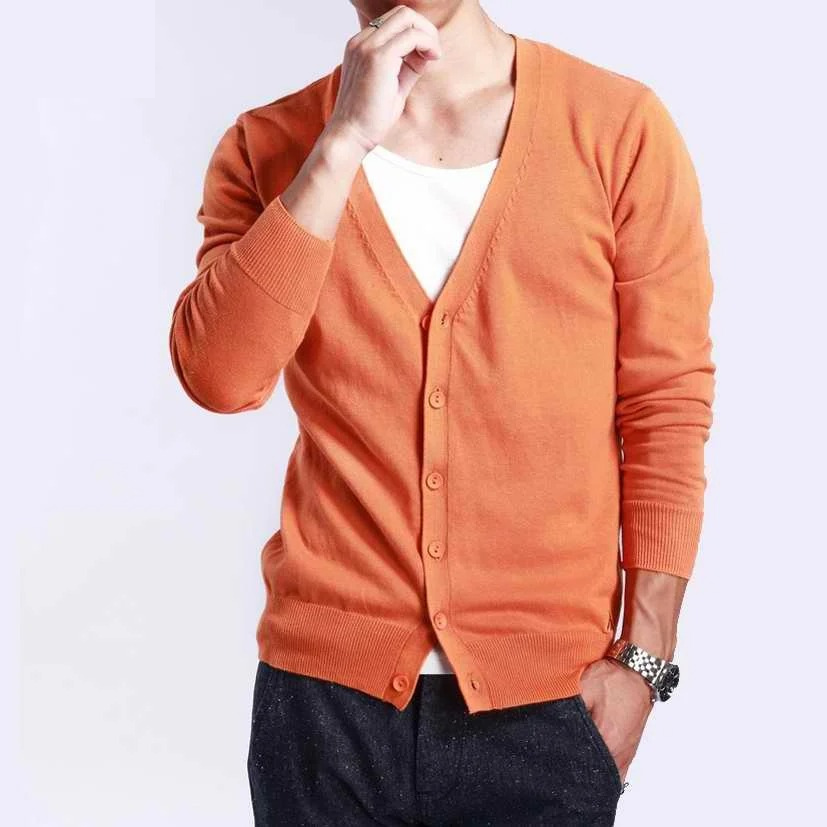 Drune | Herren Strickjacke Mit Knöpfen, Leichtes Material, V-ausschnitt, Klassischer Stil