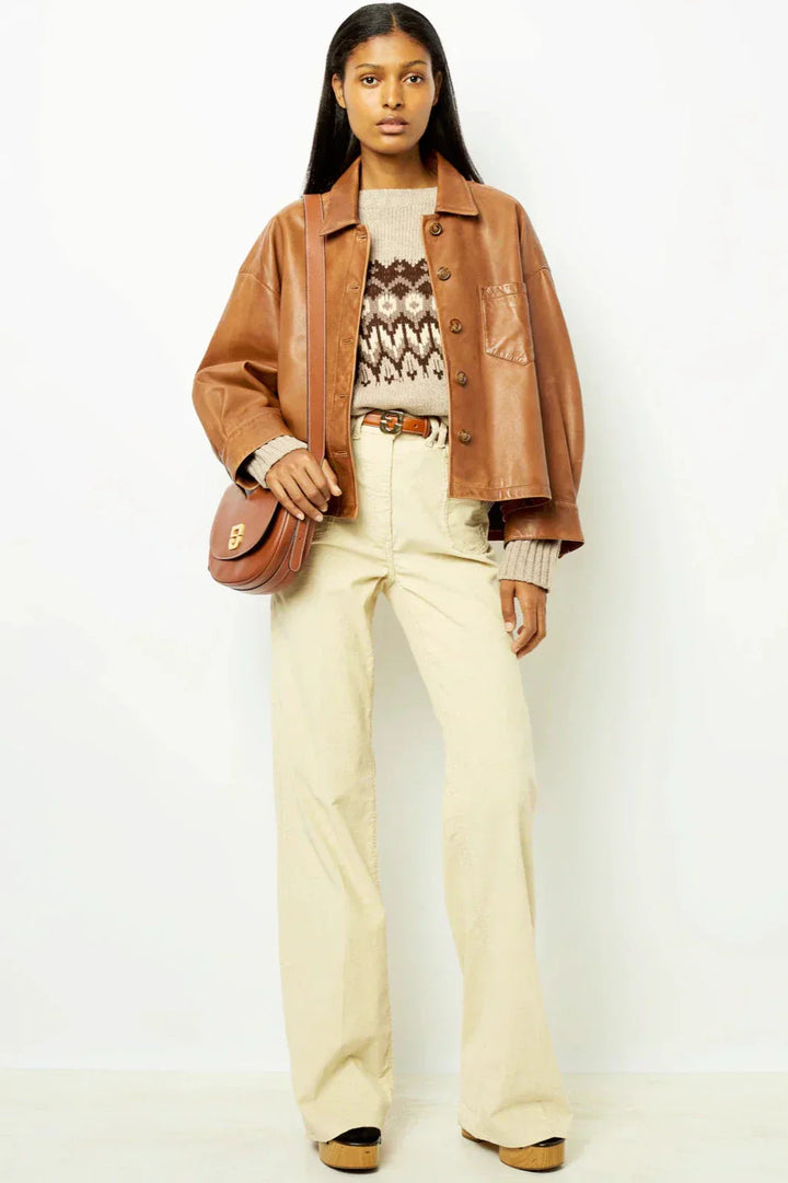 Drune | Oversized Lederjacke Weich und Stilvoll Perfekt Für Den Alltag