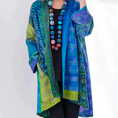 Drune | Boho Herbstjacke mit Buntmuster