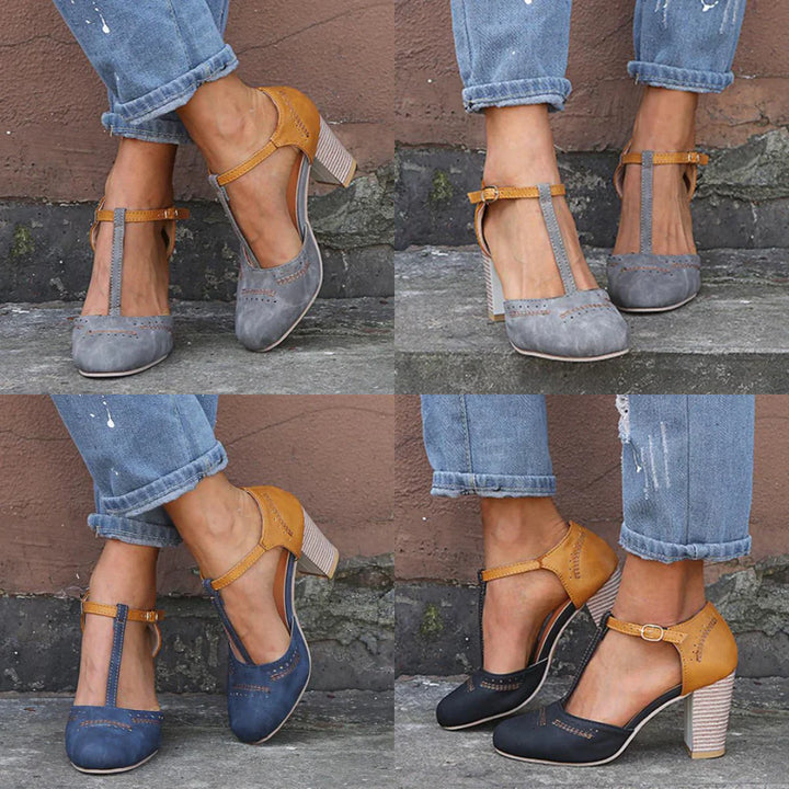 Drune | Retro-Sandalen mit hohem Absatz