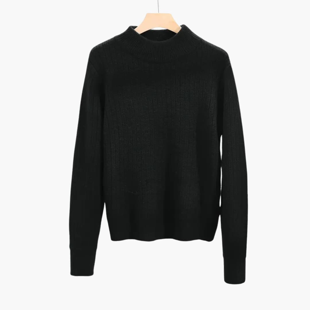Drune | Gemütlicher Pullover mit Mokkahals für Damen