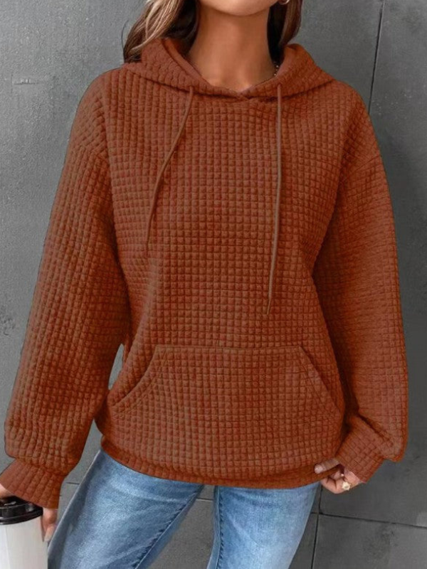Drune | Damen Pullover Hoodie mit Kordelzugkapuze
