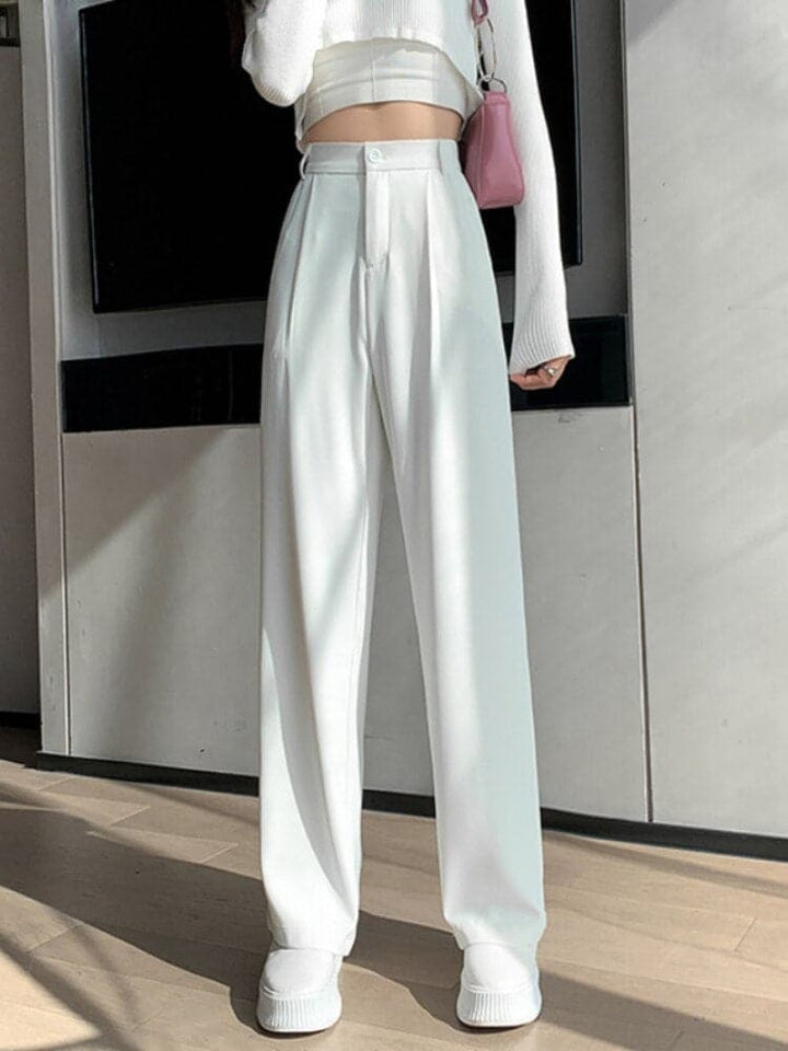 Drune | Moderne Hose Mit Hoher Taille