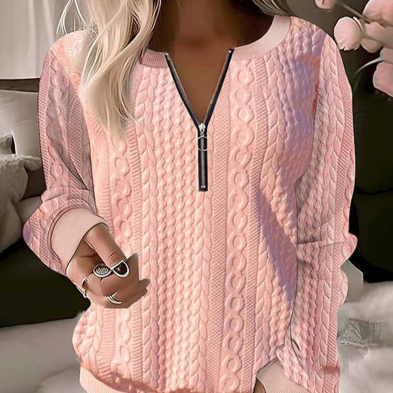 Drune | Lässiger Strick Halbzip Pullover