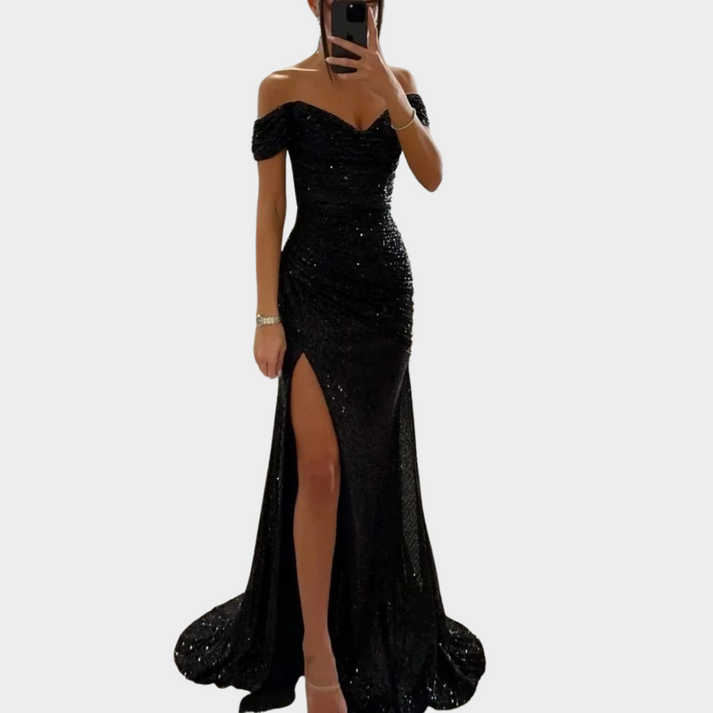 Drune | Damen Lange Elegante Abendkleid Mit Schlitz Für Frauen