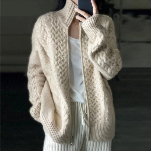 Drune | Strickjacke mit hohem Halsausschnitt