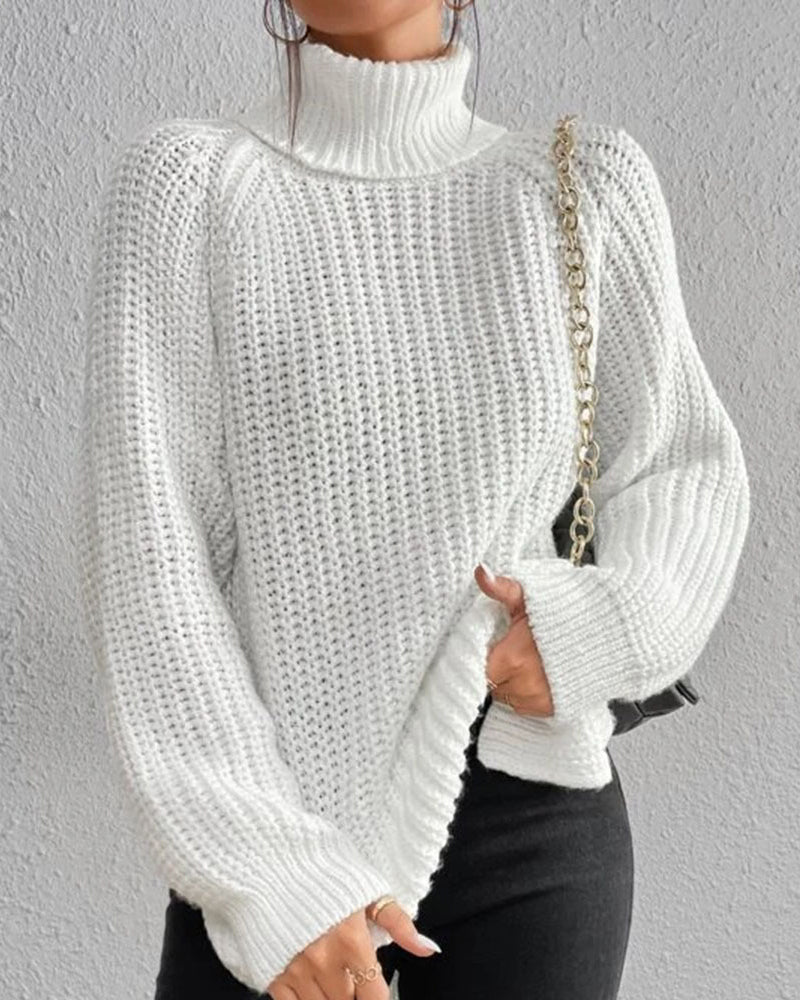 Drune | Pullover - Damen Herbst Strick Rollkragen mit lockerer Passform