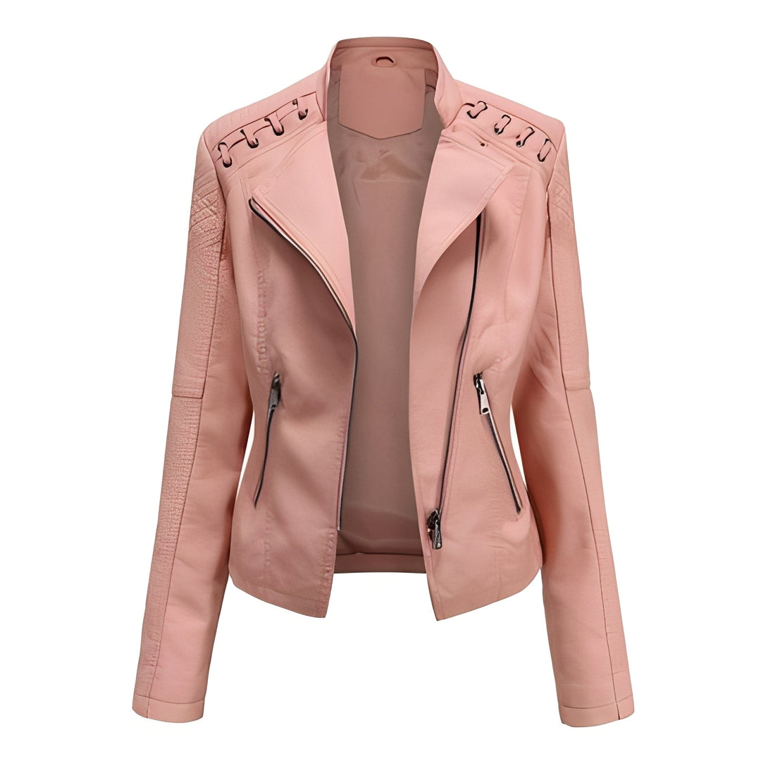 Drune | Elegante, eng geschnittene kurze Damenlederjacke