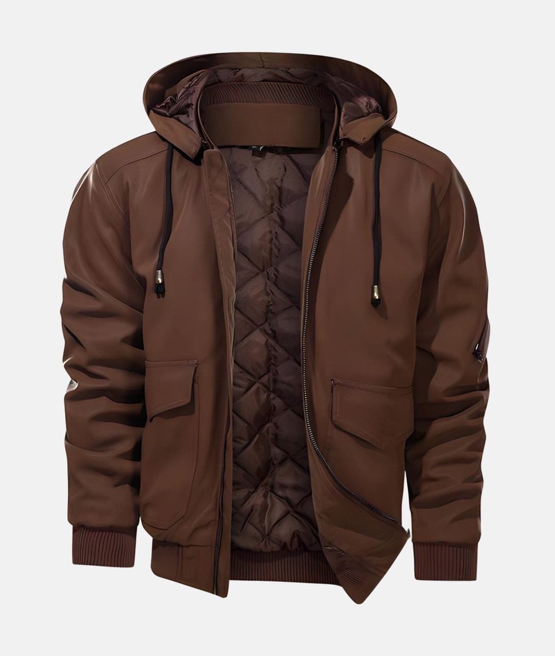 Drune | Bequeme Jacke mit Kapuze und gequiltetem Futter für Herren