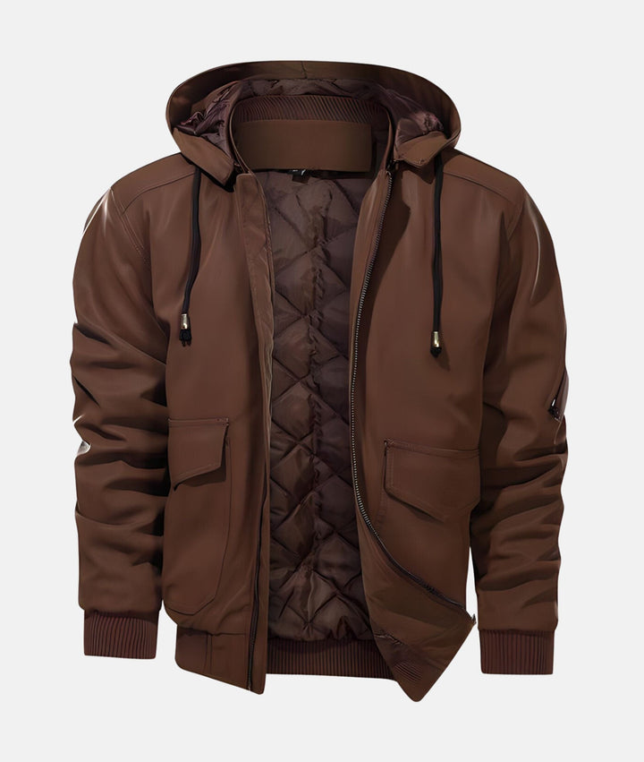 Drune | Bequeme Jacke mit Kapuze und gequiltetem Futter für Herren