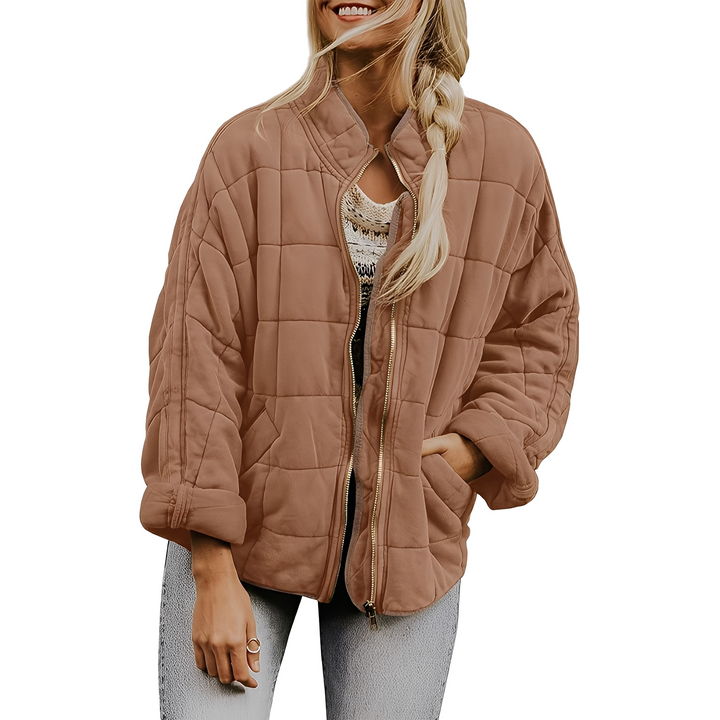 Drune | Frauenjacke mit leicht gestepptem Muster und Taschen