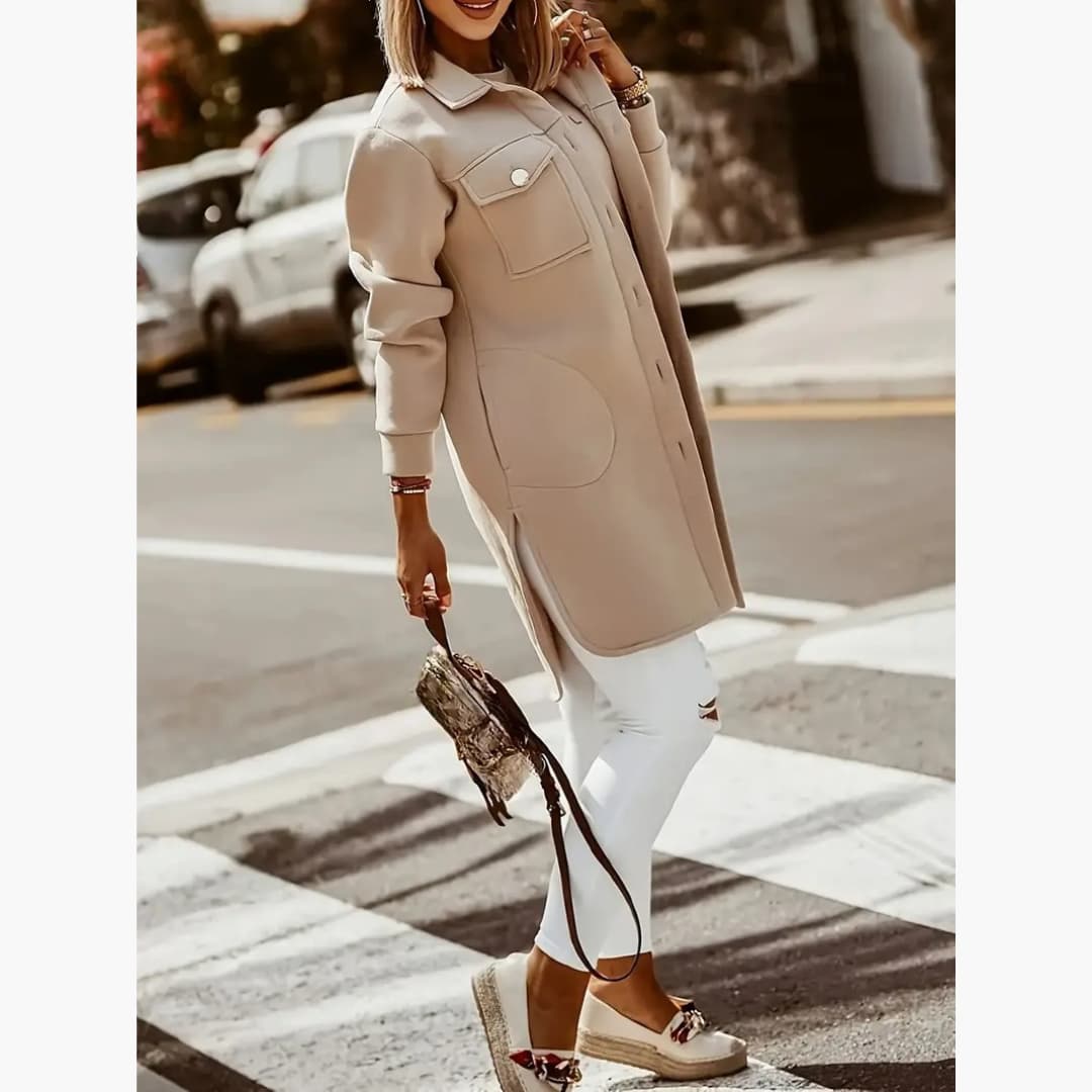 Drune | Stilvolle Lange Strickjacke für Damen