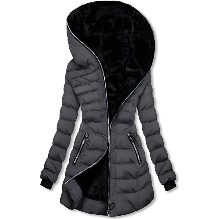 Drune | Moderne Winterjacke mit Kapuze für Frauen