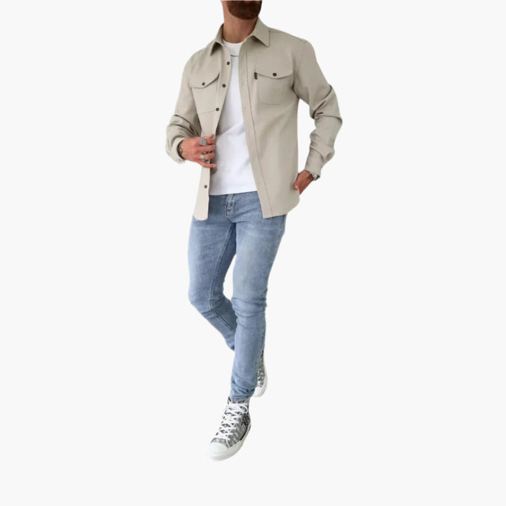 Drune | Overshirt Jacke - Modernes Button-Through Hemdjacke für Freizeit und Business