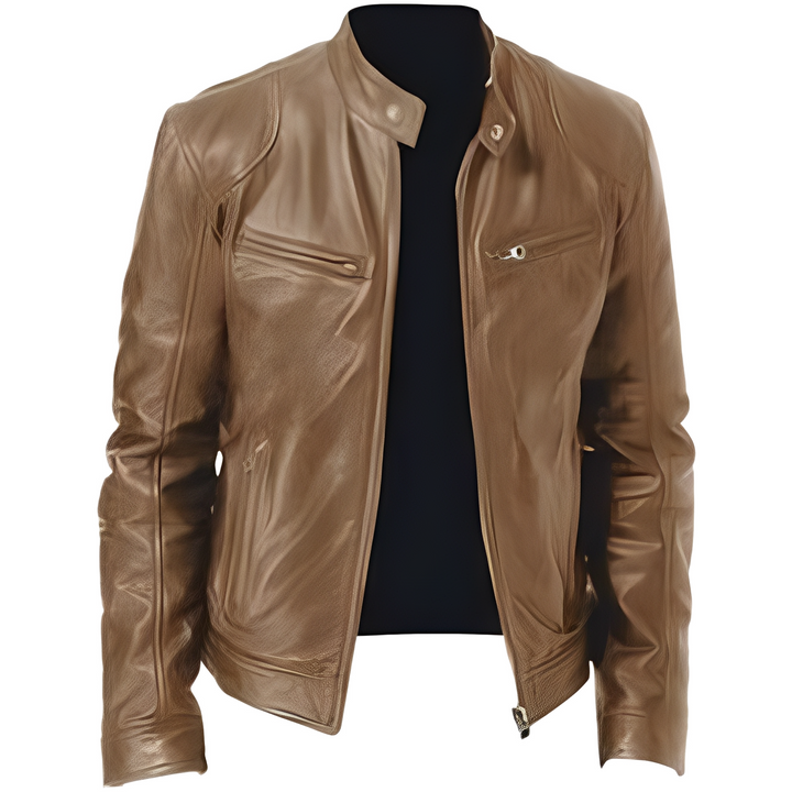 Drune | Lässige, figurbetonte Lederjacke für Männer