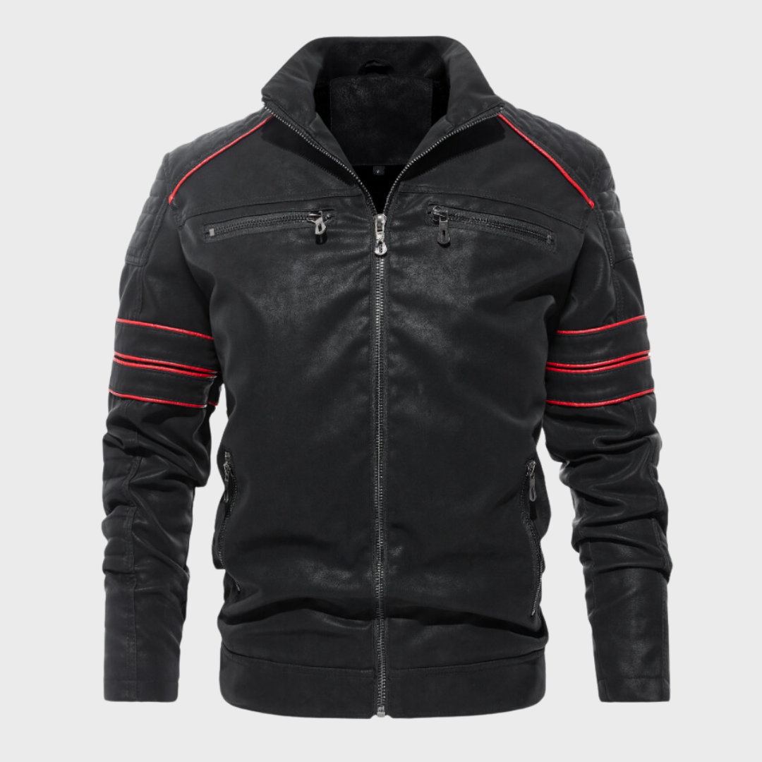 Drune | Herren Dick Gepolstertes Lederjacke