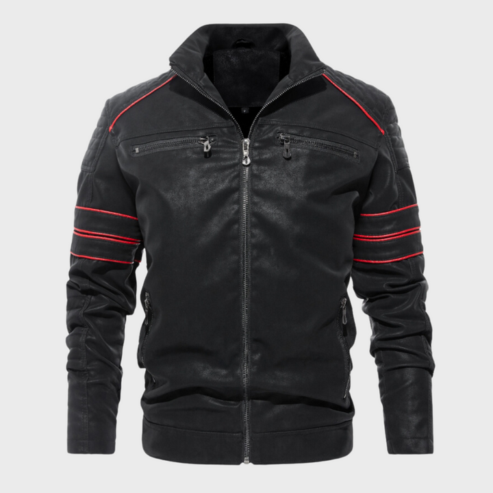 Drune | Herren Dick Gepolstertes Lederjacke