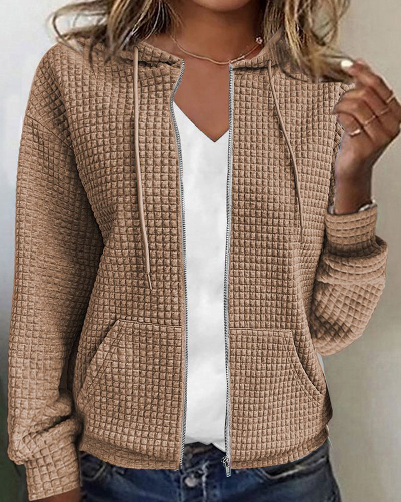 Drune | Damen Freize Jacket mit Reißverschluss & Taschen