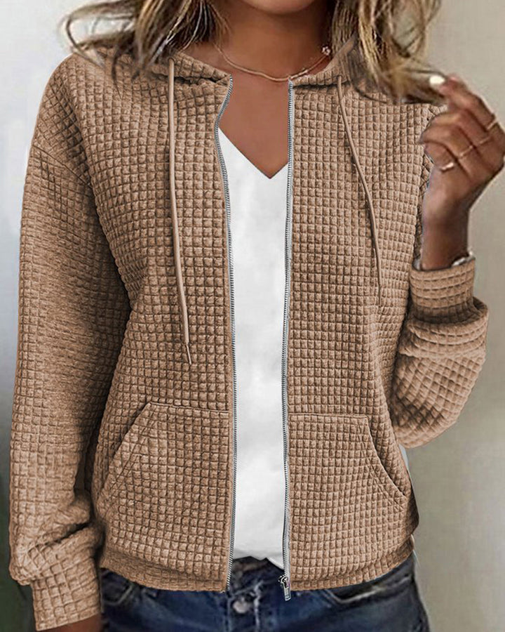 Drune | Damen Freize Jacket mit Reißverschluss & Taschen