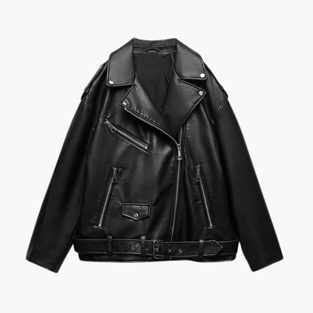 Drune | Trendy Bikerjacke aus Leder für Damen