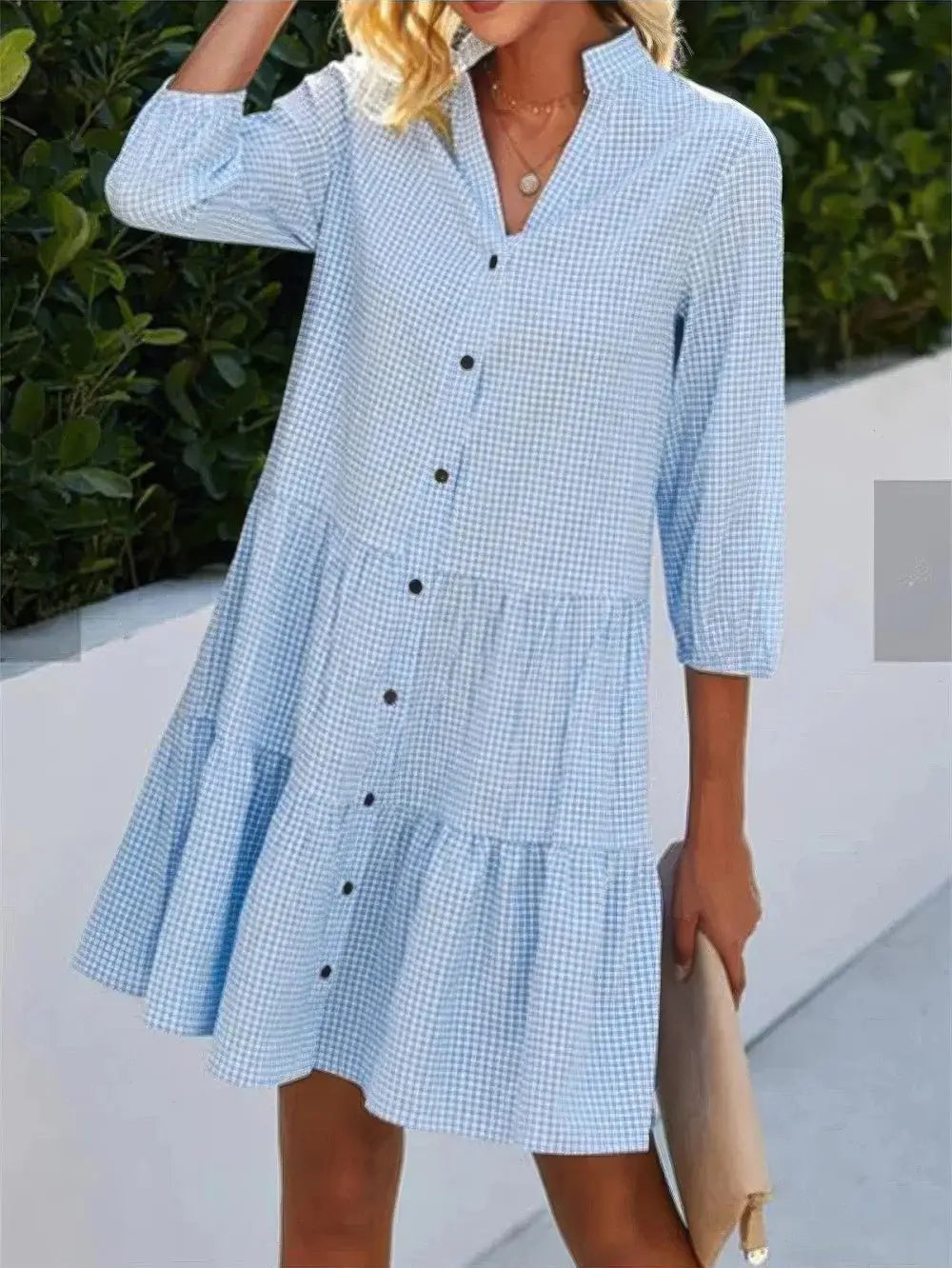 Drune | Elegantes Weste Kleid Mit Knopfverschluss