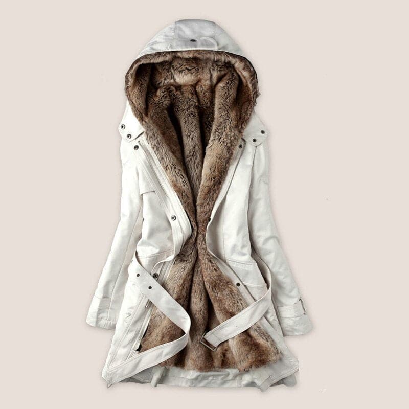 Drune | Kunstpelz gefütterter Parka Kapuze Mid Thigh Parka