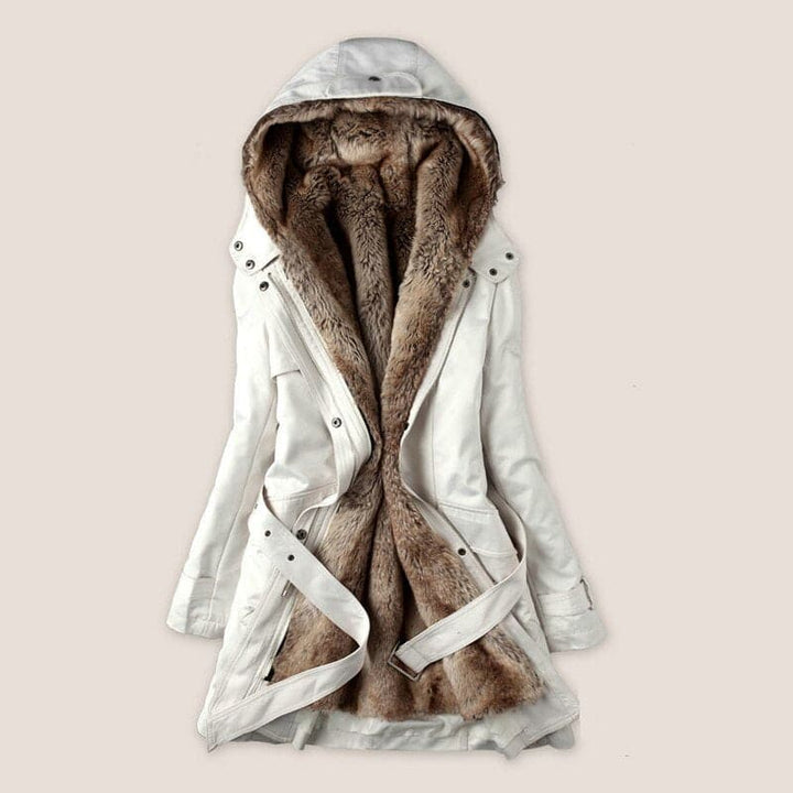 Drune | Kunstpelz gefütterter Parka Kapuze Mid Thigh Parka