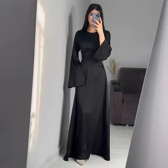 Drune | Lange Frauenkleider Aus Satin Stil