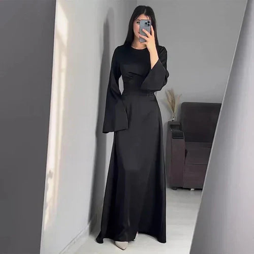 Drune | Lange Frauenkleider Aus Satin Stil