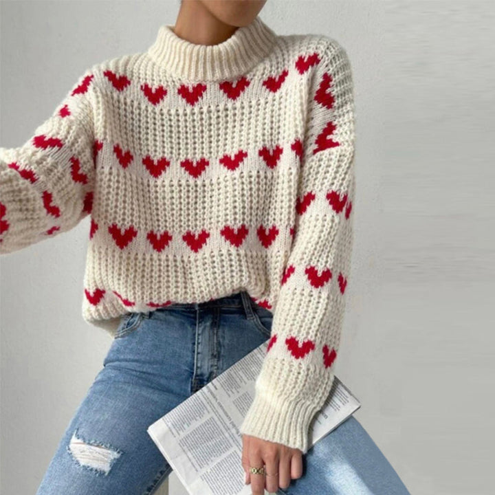 Drune | Strickpulli mit Herzmotiv für Damen