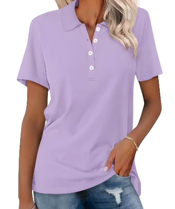 Drune | Nachhaltiges Poloshirt Damen Polo Shirt Mit Kragen Und Knopfverschluss