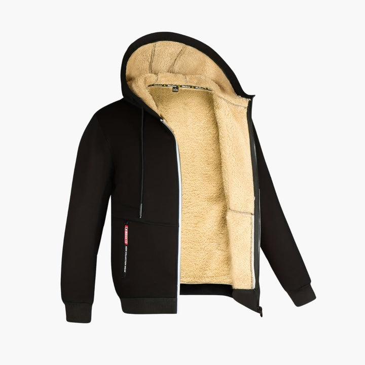 Drune | Gemütliche fleecegefütterte Jacke mit Kapuze für Herren