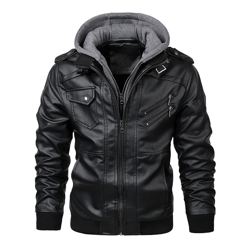 Drune | Lederjacke Herren Mit Reißverschluss, Klassische Jacke Aus Echtleder