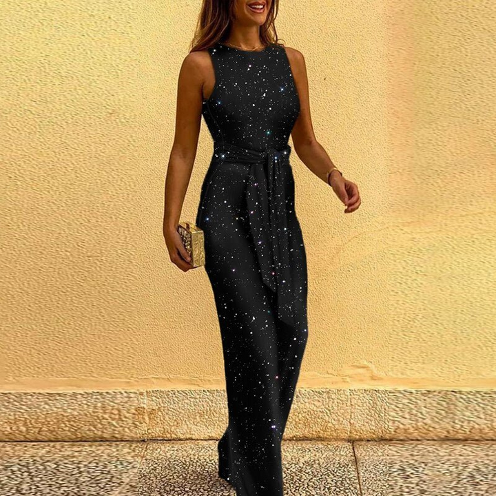 Drune | Damen Jumpsuit Frauen Eleganter Jumpsuit Mit Pailletten Und Glitzer