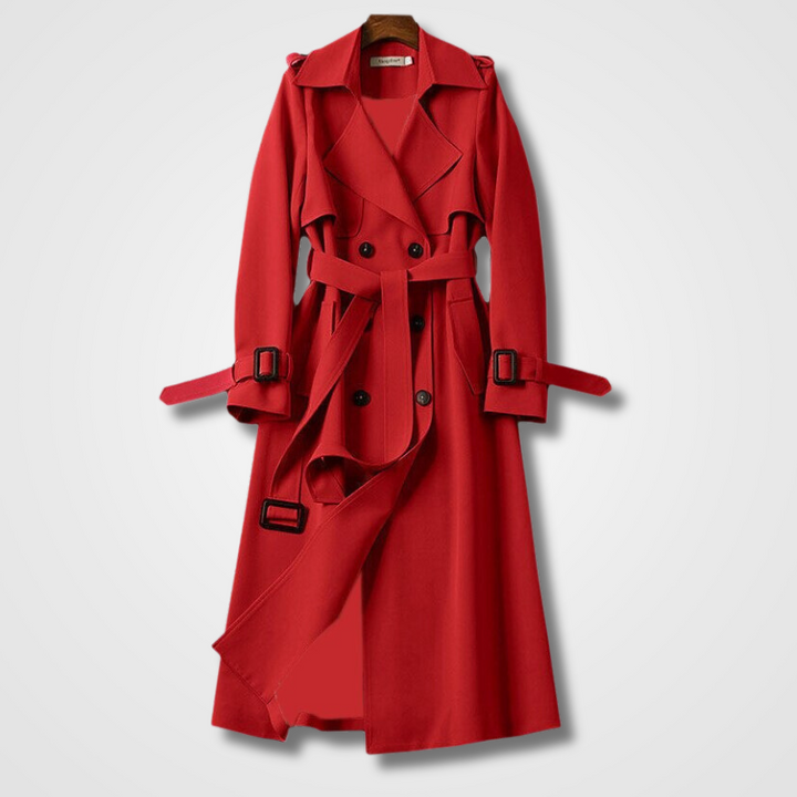 Drune | Lässiger Langer Trenchcoat Mit
