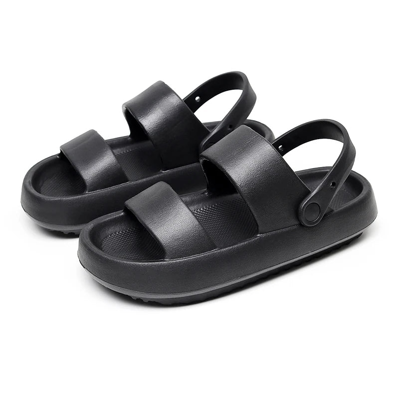 Drune - Orthopädische Sandalen | Comfort Plus Pantoletten mit Doppelriemen | Gepolsterte, lässige Slip-On-Sandalen