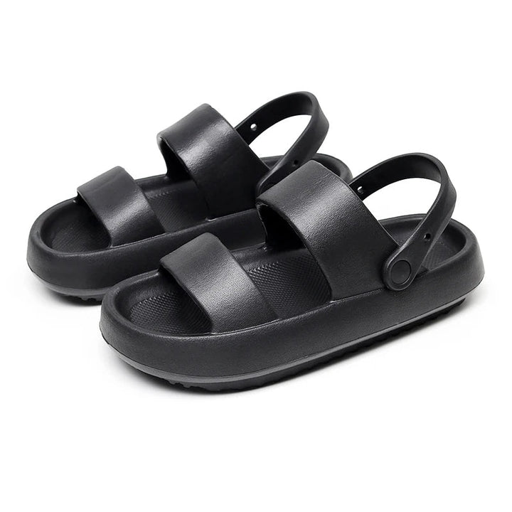 Drune - Orthopädische Sandalen | Comfort Plus Pantoletten mit Doppelriemen | Gepolsterte, lässige Slip-On-Sandalen
