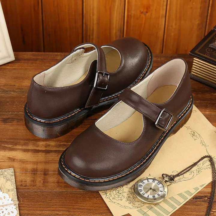Drune | Jahrgang Schnalle Schuhe für Damen