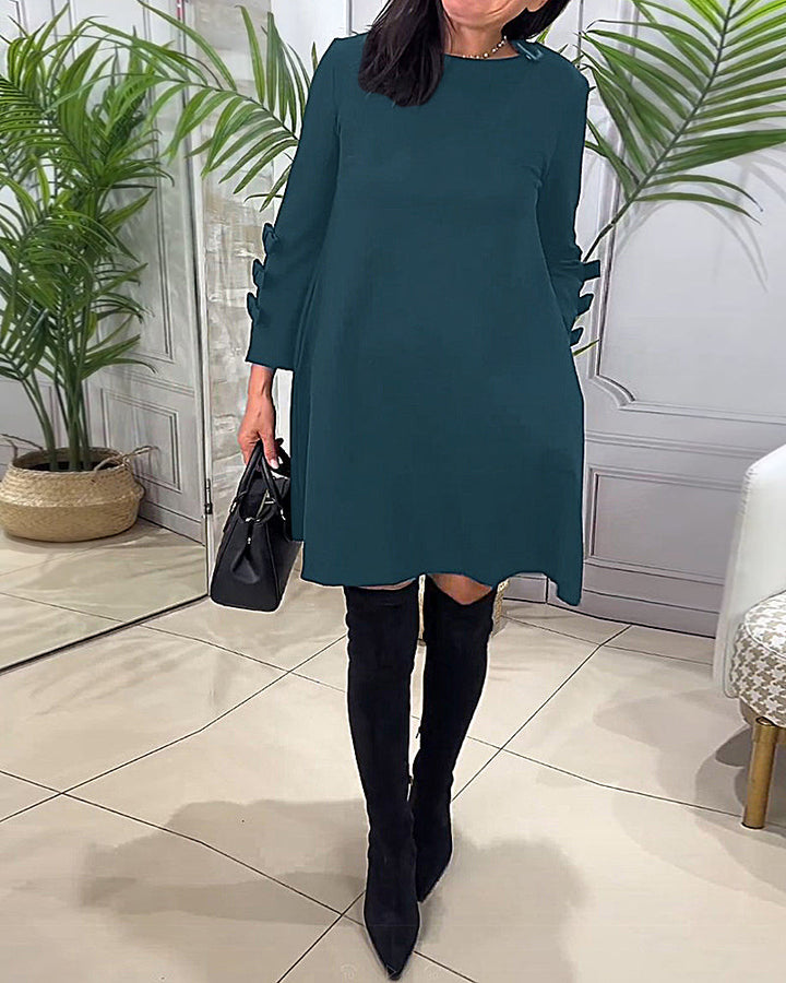 Drune | Knielanges Kleid mit Langen Ärmeln