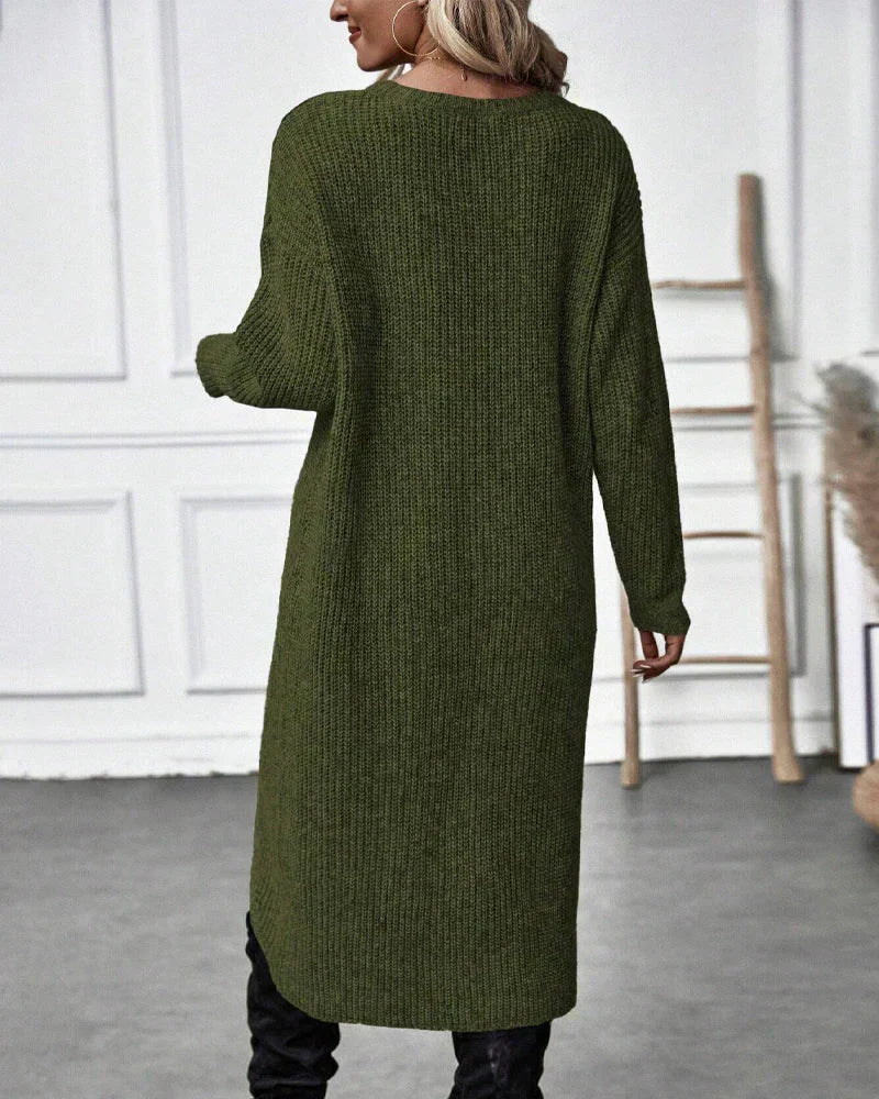 Drune | Asymmetrisches Stricktunika-kleid Polyester und Acryl Elegant und Modern