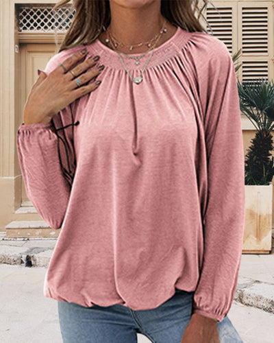 Drune | Bluse mit Rundem Halsausschnitt