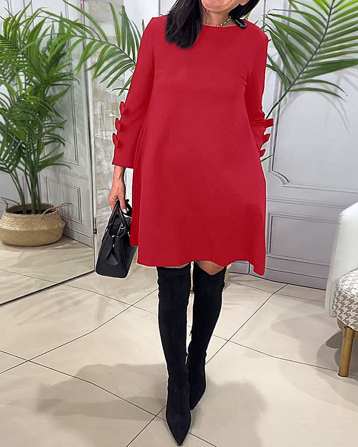 Drune | Knielanges Kleid mit Langen Ärmeln