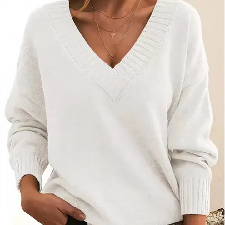 Drune | Pullover Winter V-Ausschnitt für Frauen