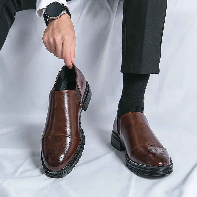 Drune | Elegante Herrenschuhe Klassische Slipper Anzugschuhe Mit Eleganter Verarbeitung