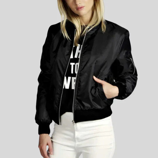 Jacke mit O-Ausschnitt
