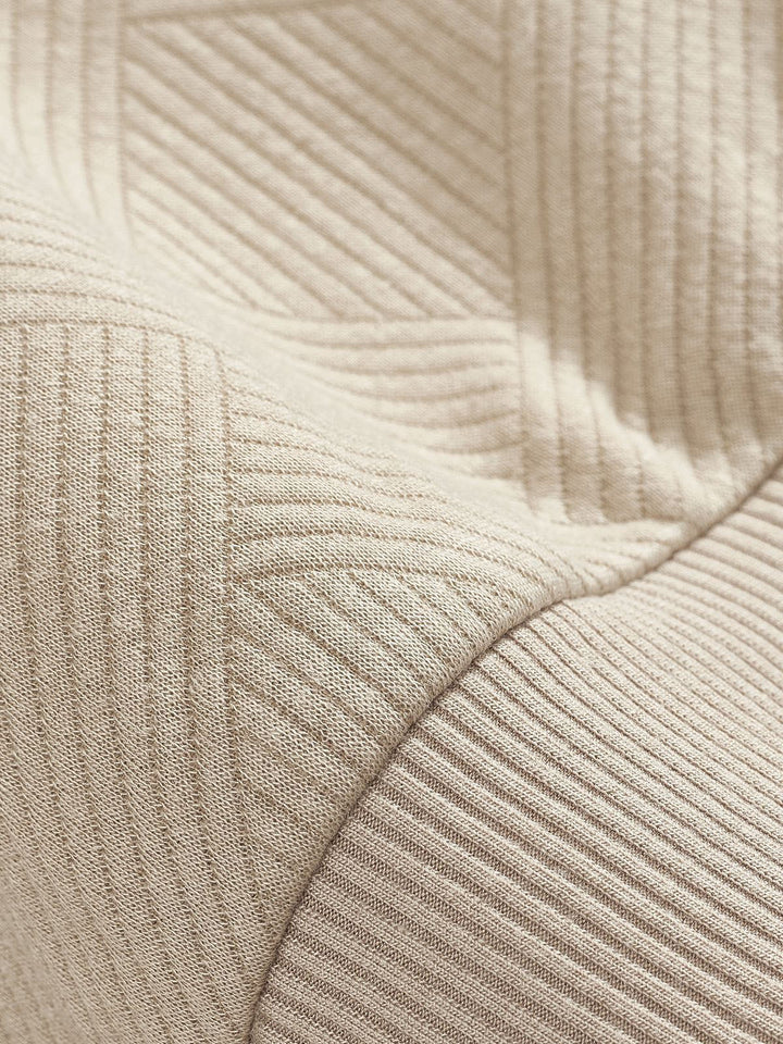 Drune | Halb-Zip Pullover mit Strukturmuster - Smart-Casual Stil für Alltag und Büro