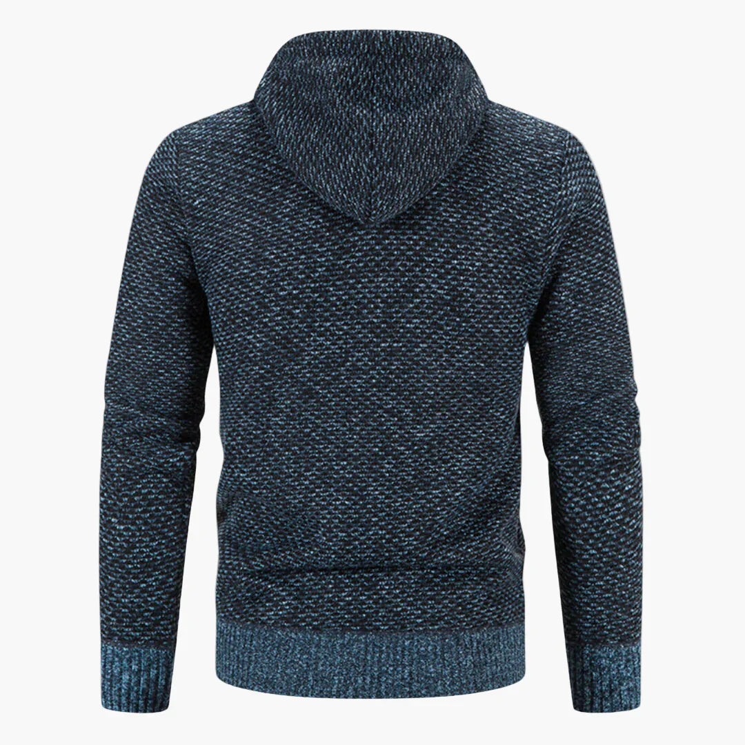Drune | Strick-Kapuzenjacke für Herbst und Winter - Komfortabler Freizeit-Hoodie mit Reißverschluss