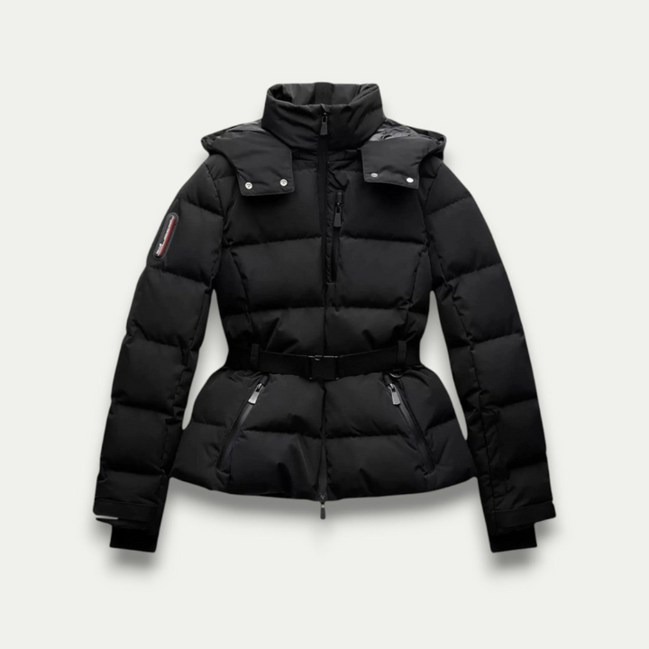 Drune | Winterjacke - Skijacke - Schwarz Gefüttert & Mit Gürtel