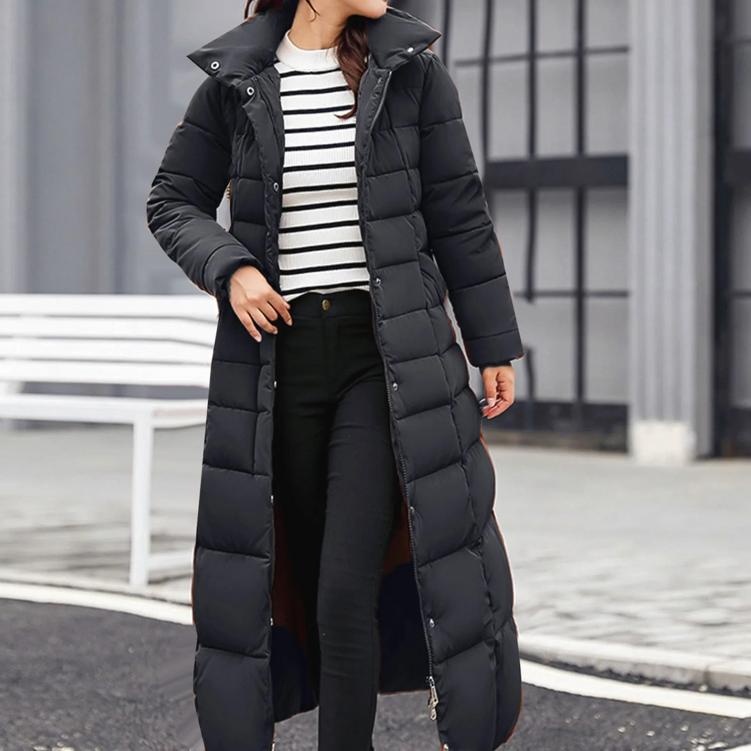Drune | Elegante Pufferjacke mit Umlegekragen und Knopf für Damen