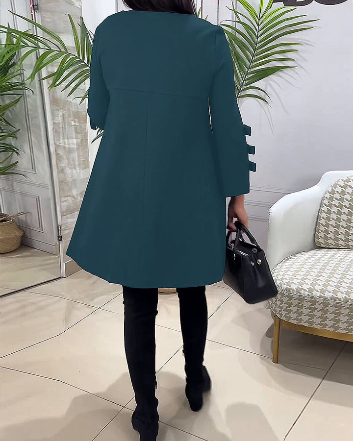 Drune | Knielanges Kleid mit Langen Ärmeln